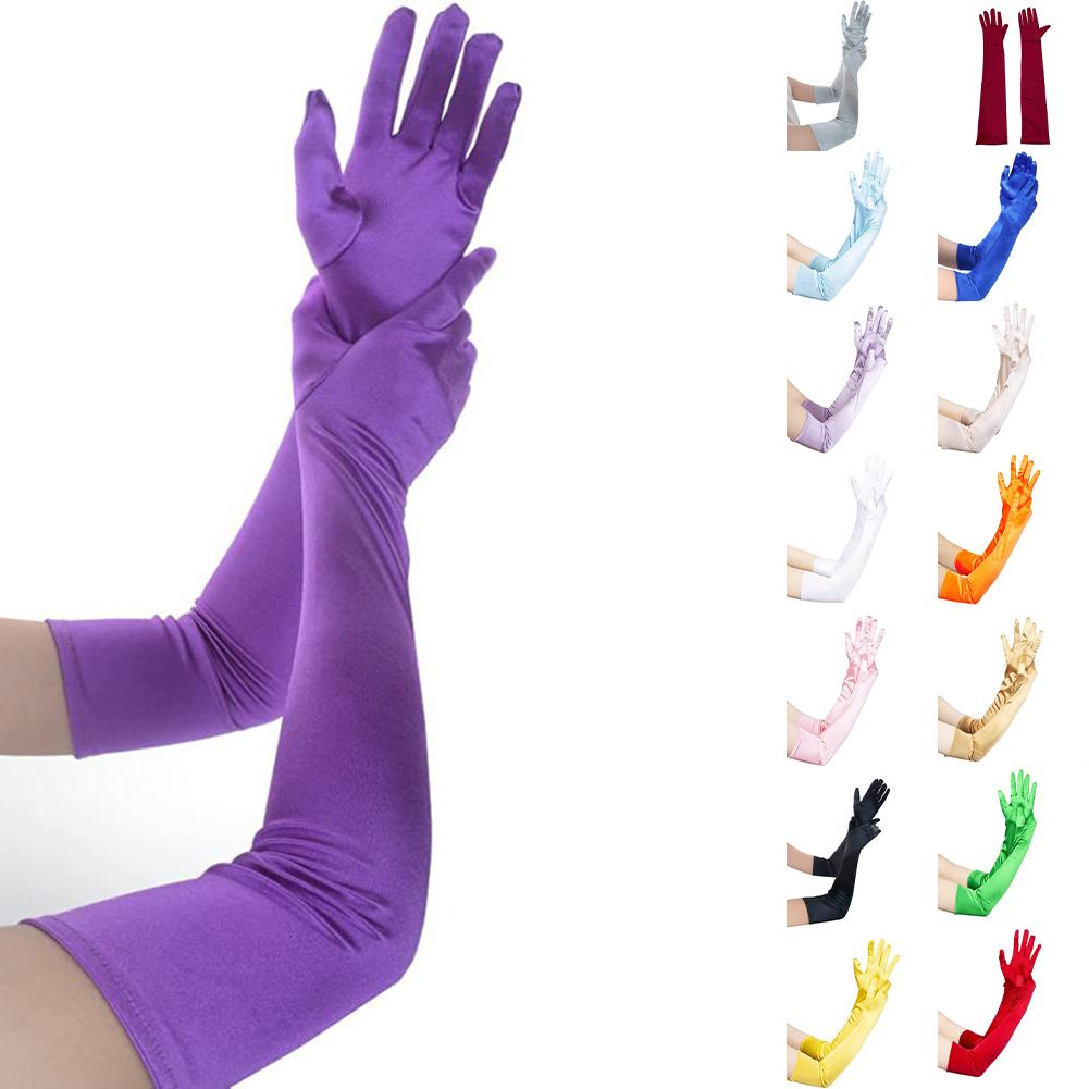 Comfortable Fit Evening Gloves Satin Gloves Elegant Design