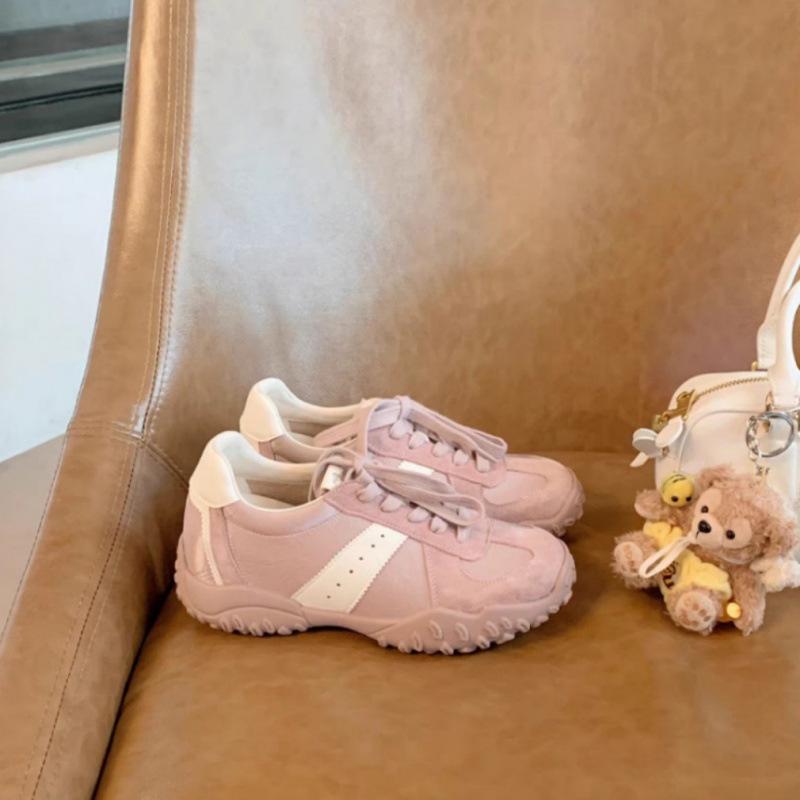 

Small size height increase ballet style female dad shoes platform leather casual sports shoes white shoes 31