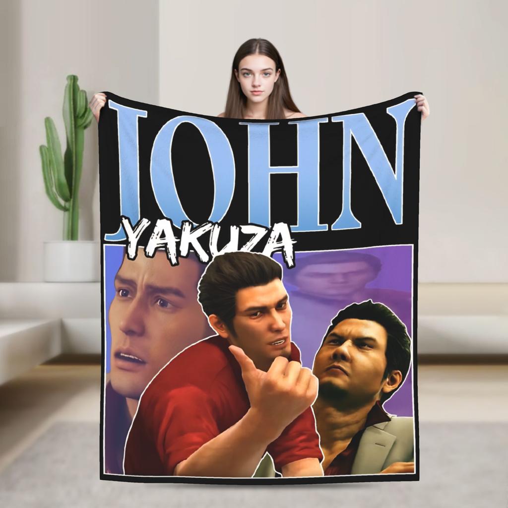 Yakuza Ichiban Blanket Flannel Decoration Like a Dragon Game Multifunction Warm Throw Blanket for Bed Travel Bedspreads