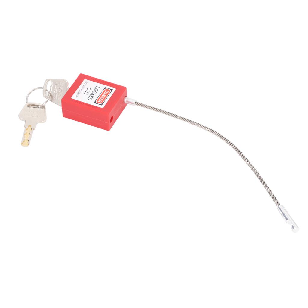 Lockout Tagout Lock Stainless Steel Cable Lock Safety Lockout Padlock with 2 Keys
