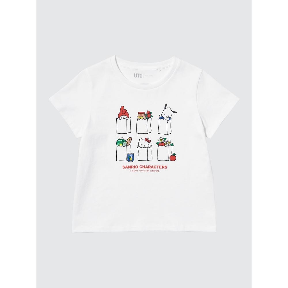 UnIqlo GIrls SanrIo CharacTers Crop UT  GraphIc T  shorT Sleeve  I