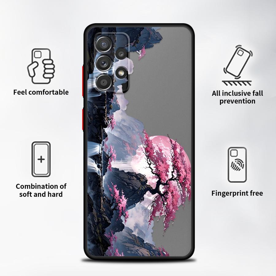 Creative Landscape Viewing Phone Cover Case for Samsung Galaxy A35 A52S A72 A53 A34 A36 A56 A55 A14 A23 A16 A15 A73 A33 A17 A52