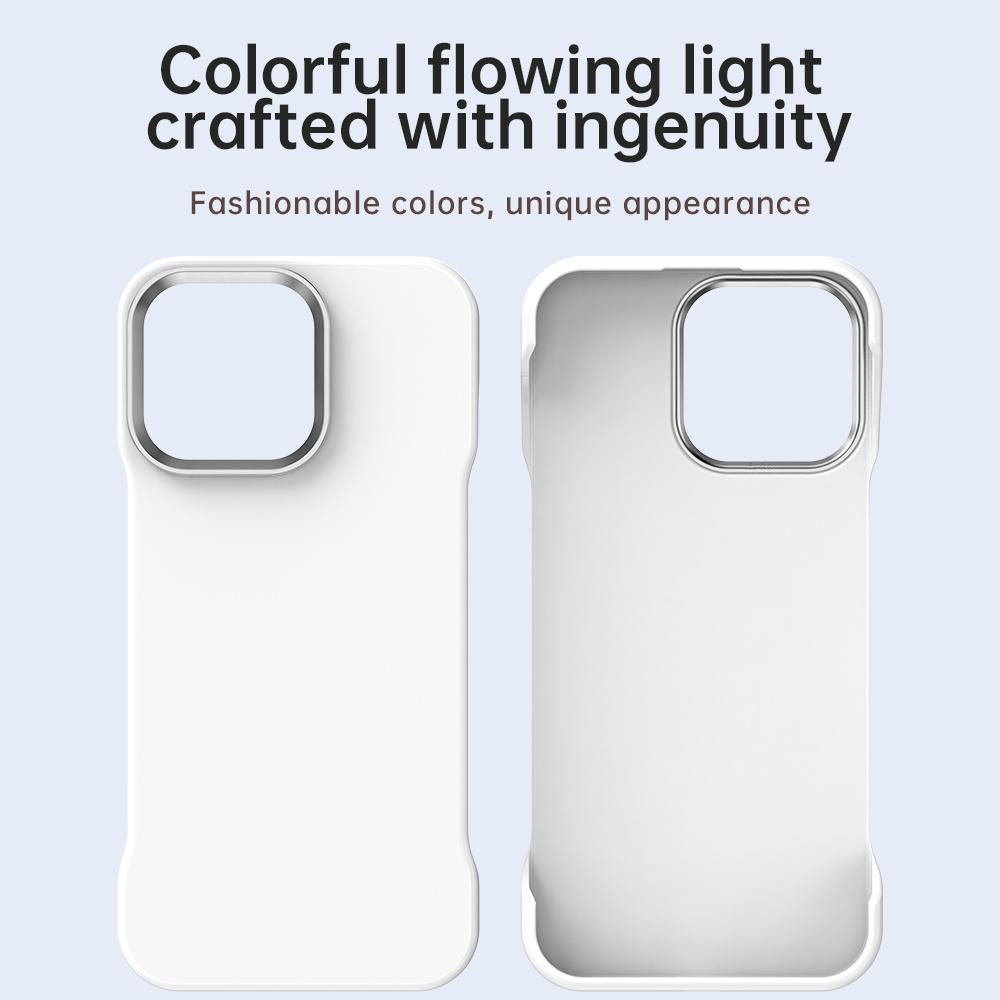 For iPhone 15 Pro Case Frameless Ultra Thin TPU + PET Phone Cover Reinforced Corners