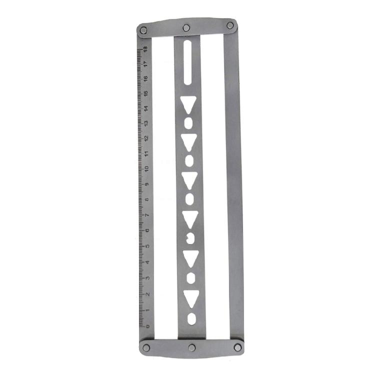 

Belt Hole Positioning Guide Ruler Stainless Steel Belt Hole Punching Template Ruler For Leather Craft Crafting Project 1