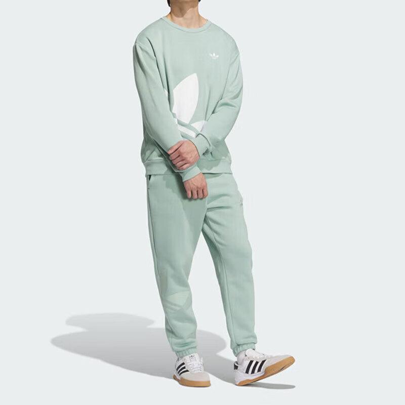 Adidas Originals Comfortable Loose Versatile Solid Color Sports Long Pants Unisex Bottoms Light-Green JL8390