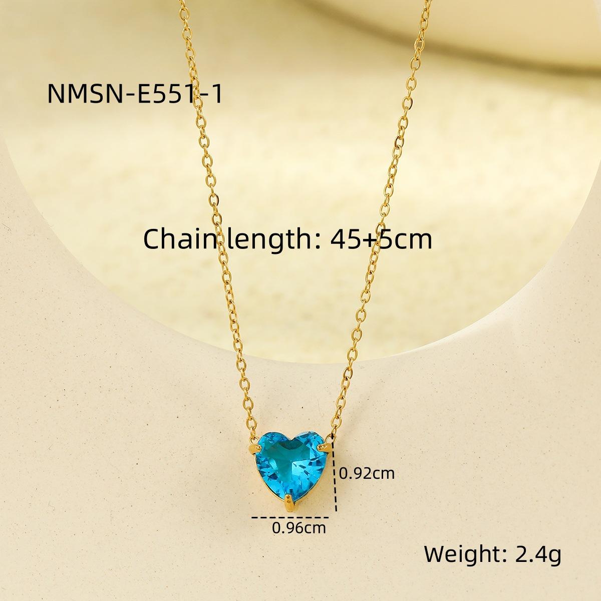 GEMCHIC Women s Stainless Steel Heart Zircon Pendant Necklace 18K Gold Plated Titanium Steel Chain