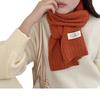 Knitted Scarf Autumn and Winter Versatile Atmosphere Simple High End Warm  Soft and Waxy Scarf Trendy and High End