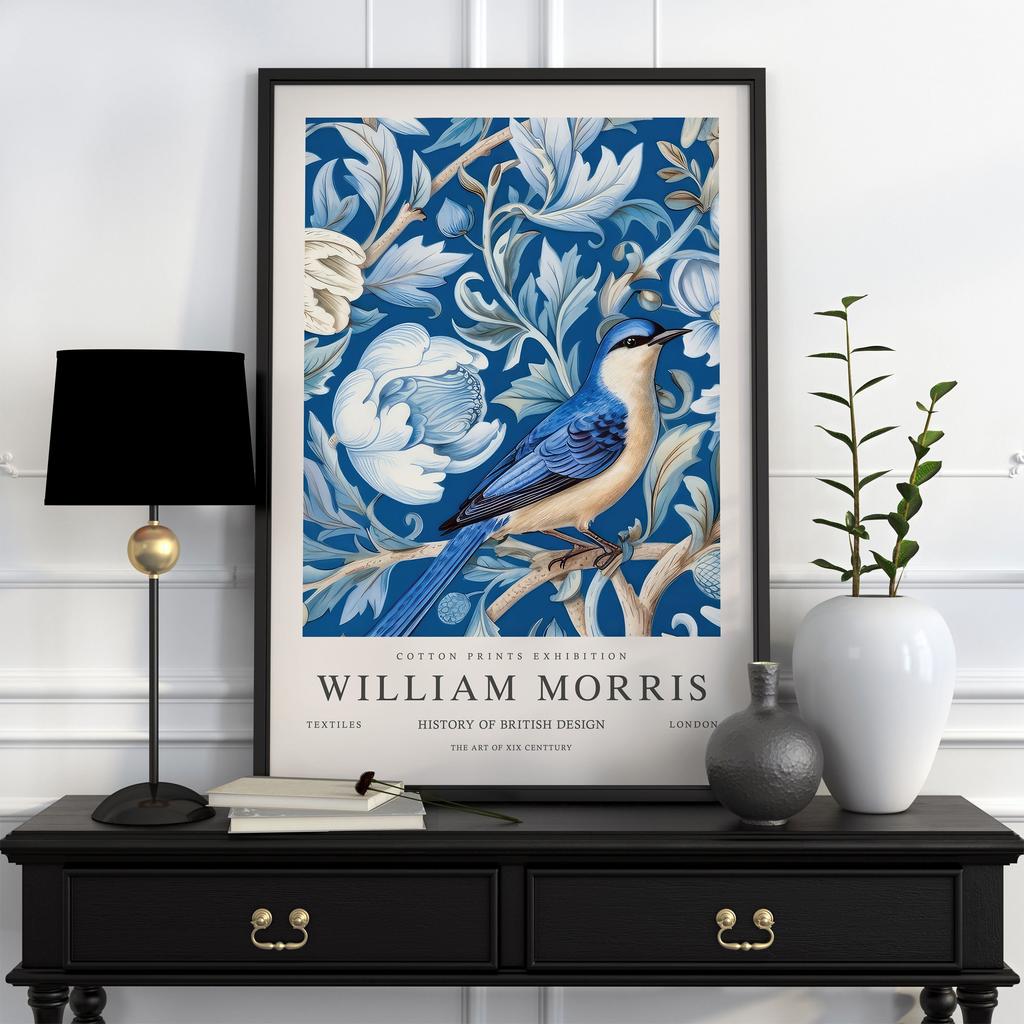 Neutral William Morris Poster Picture Botanical Animals Canvas Prints Vintage Wall Art Decorations for Living Room Exhibition