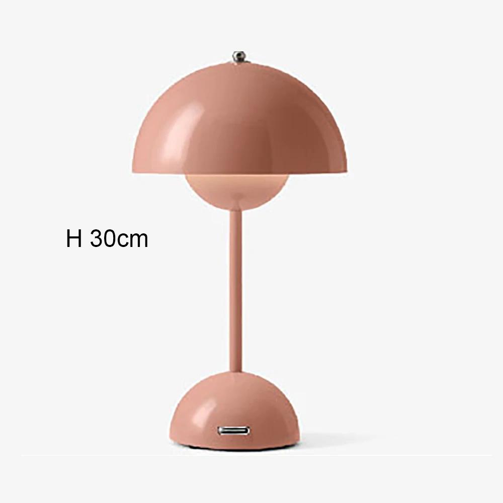 Modern Mushroom Flower Bud Rechargeable LED Table Lamps Desk Night for Bedroom Dining Touch Night Light Simple Hoom Decoration