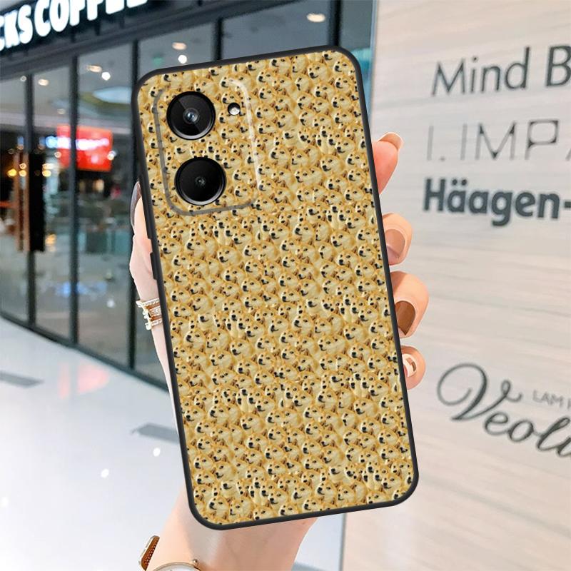 DOGE MEME Shiba Inu Dog Case For Realme GT7 Pro GT6 11 12 13 14 15 Pro Plus C55 C53 C35 C33 C61 C65 C67 C53 C71 C75