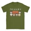 Men T-Shirt Friends Chibi Couch Vintage Pure Cotton Tee Shirt Short Sleeve  T Shirts Crew Neck Clothing Plus Size