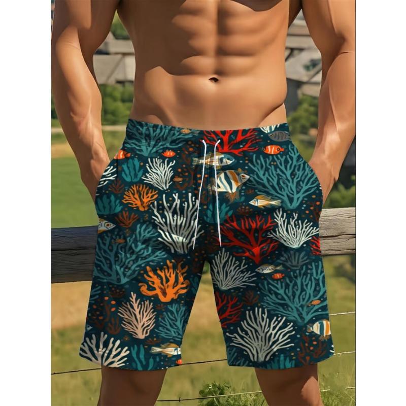Men s quick-drying digital printed beach shorts S