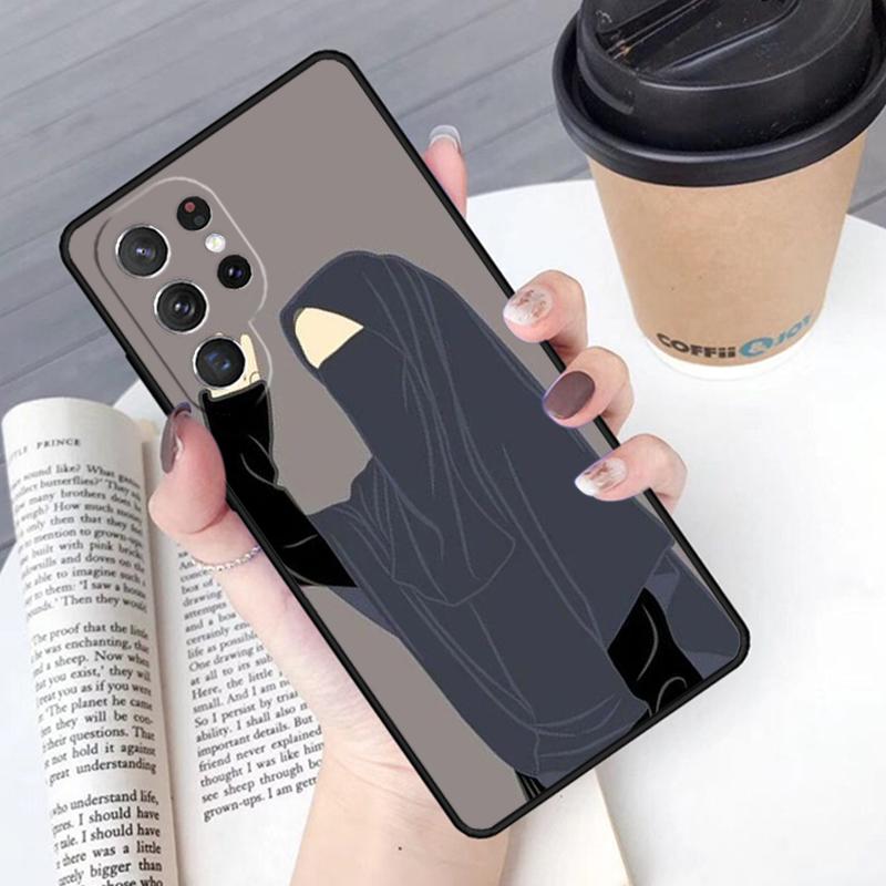 Hijab Face Muslim Islamic phone case Cover For Samsung Galaxy S24 S25 Ultra S21 S22 Ultra S10E Note 10 Plus Note 20 FE S23