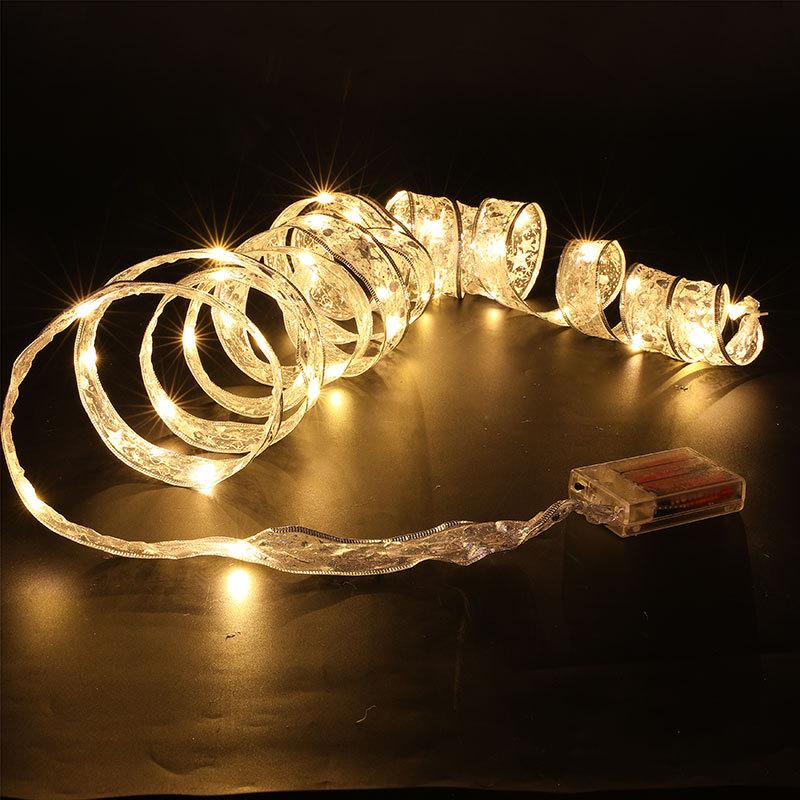 

Christmas Decorations Ribbon LED Light Light String Christmas Tree Decorations Ribbon теплим білим кольором