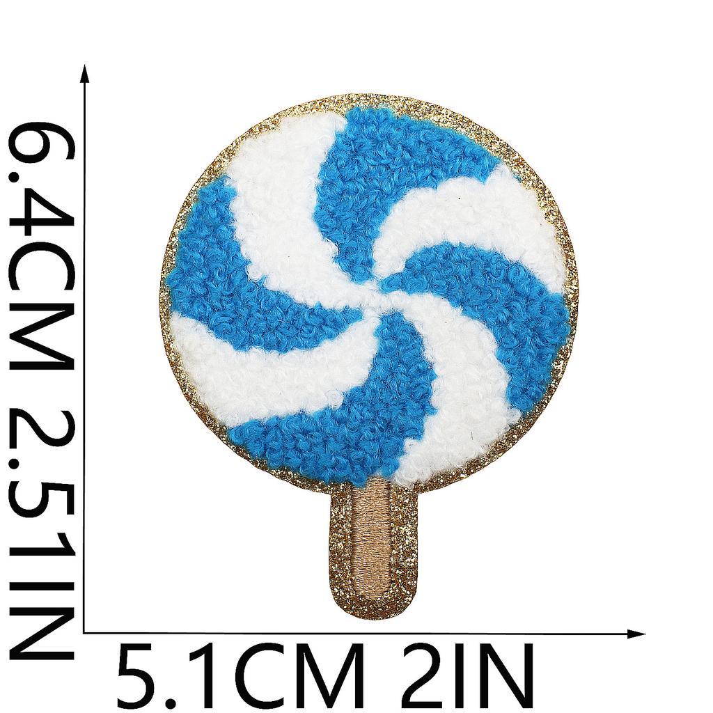 Sweet Candy Embroidery Cloth Sticker Lollipop Chapter Boy Clothes Bag Decoration Carrot Fudge Patch Sticker Ironing