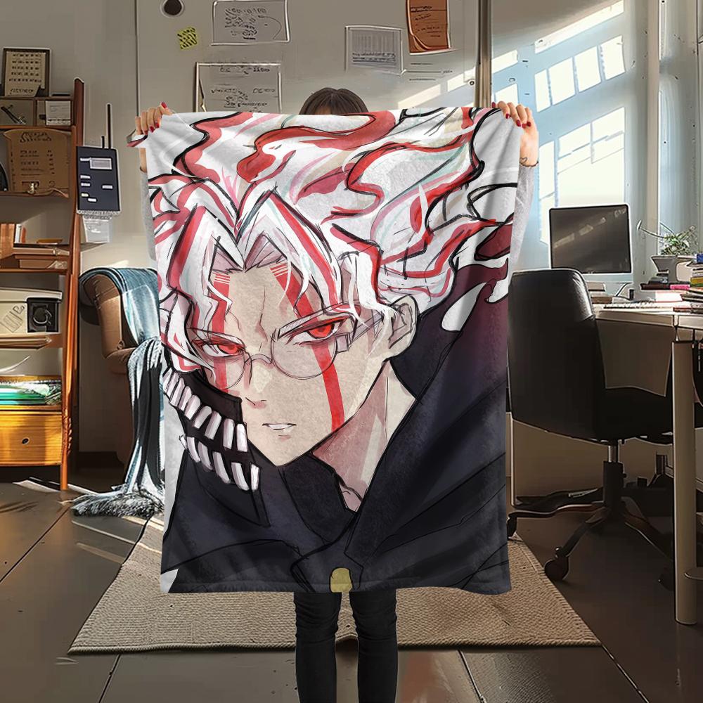 1PC DAN DA DAN Print Flannel Blanket, High Quality All Seasons, Home Decor, Warmth and Comfort, Perfect for Christmas Gifts
