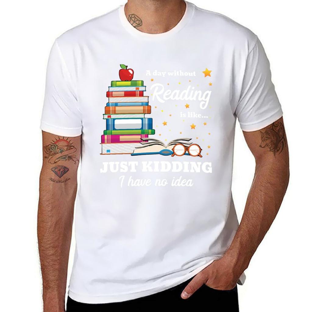 A Day Without Reading Shirt TShirt Retro Graphic Print TShirt