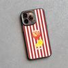 Czerwony Niebieski Pasek Owoce Cytryna Wiśnia Silikonowe Etui na Telefon dla IPhone 16 15 14 Pro Max Plus 13 12 11 Pro Max XR XS X 7 8 SE2 Pokrowiec