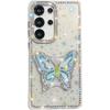 Flash Diamond IMD Butterfly Holder Mobile Phone Case for Samsung S25ULTRA Niche A56/A55 Girl Style A17