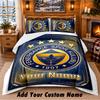 Fenerbahçe FC Pattern Bedding 3Pcs Set Custom Name, Bed Sheet And Pillowcases For Home Bedroom