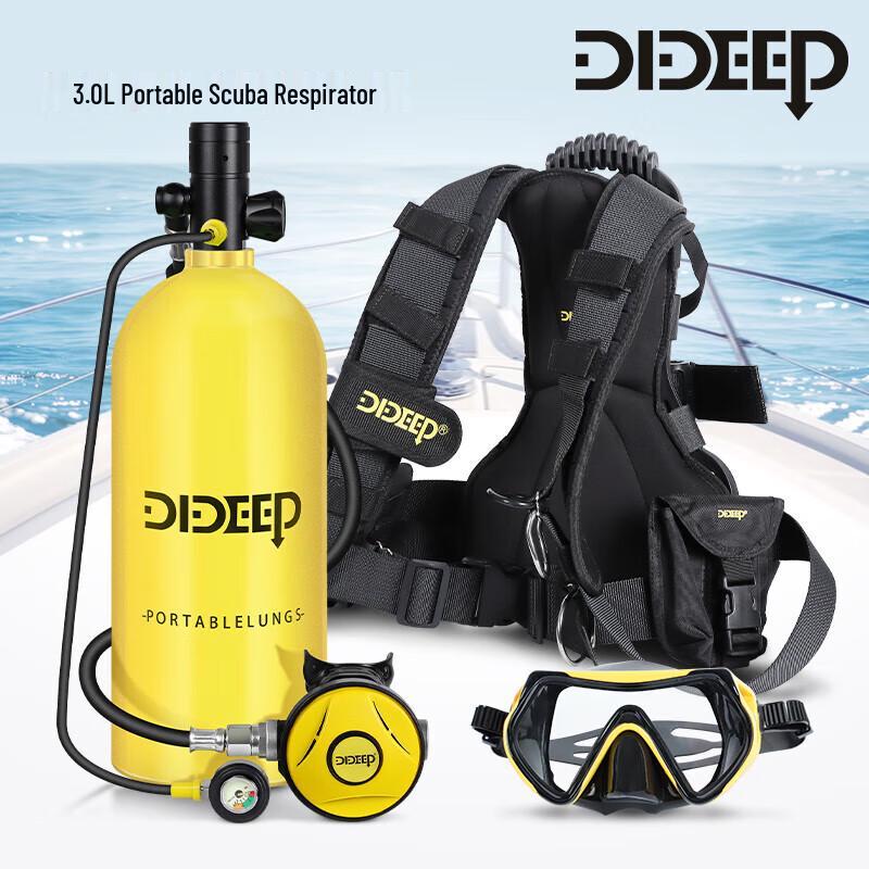 DIDEEP X6000 Portable Scuba Mini Oxygen Tank & Accessories
