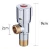 One Inlet Two Outlets Copper Angle Valve Quick Open Copper Toilet Angle Valve Dual Outlet Hot Cold Inlet Valve Basin Sink