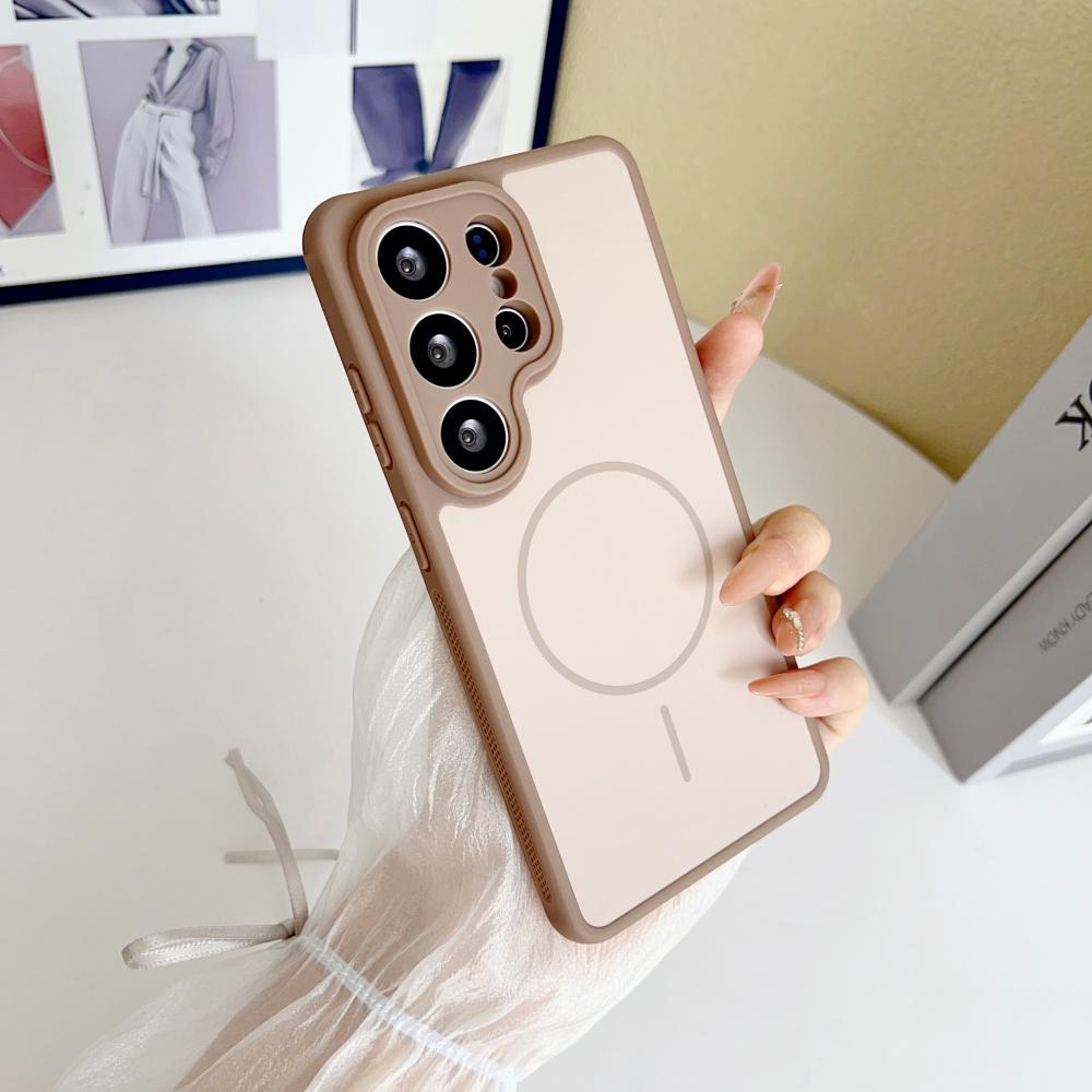 

Skin Matte Shockproof Bumper Cooling Case For Samsung S26 S25 S24 S23 Ultra Plus For Magsafe Wireless Charge Cover Funda Galaxy S23 Ultra