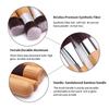Make-up-Pinsel mit Bambusgriff, Bambusstange, Make-up-Pinsel, Anzug, Bambusstange, mit Sack, Top-Qualität