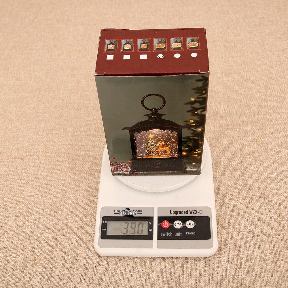 Retro Weihnachtslaterne: Weihnachtsmann Leuchtende Wasserflaschenlampe mit Musik Ornamenten