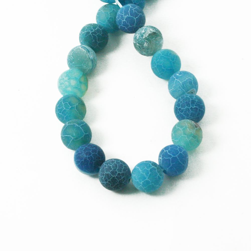 Natural Stone Frost Crab Colorful Carnelian Round Loose Beads 6 8 10 12 14MM For Jewelry Making