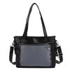 Ita Bag Shoulder Tote 2WAY Large Capacity Fan Bag A4 Ita Bag Cute Black White Light Blue Purple Adult [Harujio] (Black)