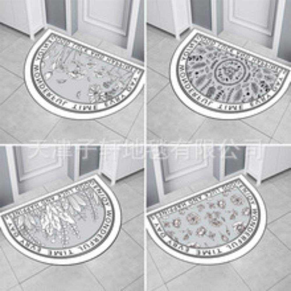 Nordic National Wind Diatom Mud Mat Bathroom Toilet Absorbent Non-slip Dirty and Easy To Clean Porch Mat