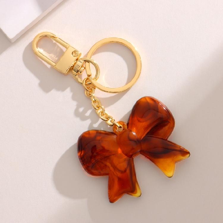 Fashionable Colorful Heart Shape Bowknot Keychain Ornament Trendy Accessories Gift Suitable For Women And Girls