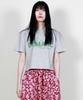 Deumakeu Logo Graphic Crop Short Sleeve T-Shirt Gray
