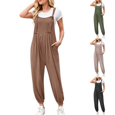 Women's Comfortable Casual Jumpsuit Short Sleeve Top Sweater Jumpsuit Shorts