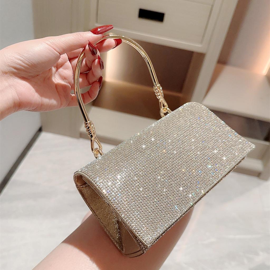 New In Glitter Sling Evening Bag Luxury Handbags for Women Party Wedding Chain Crossbody Shoulder Bags Female Flap Clutch Purses