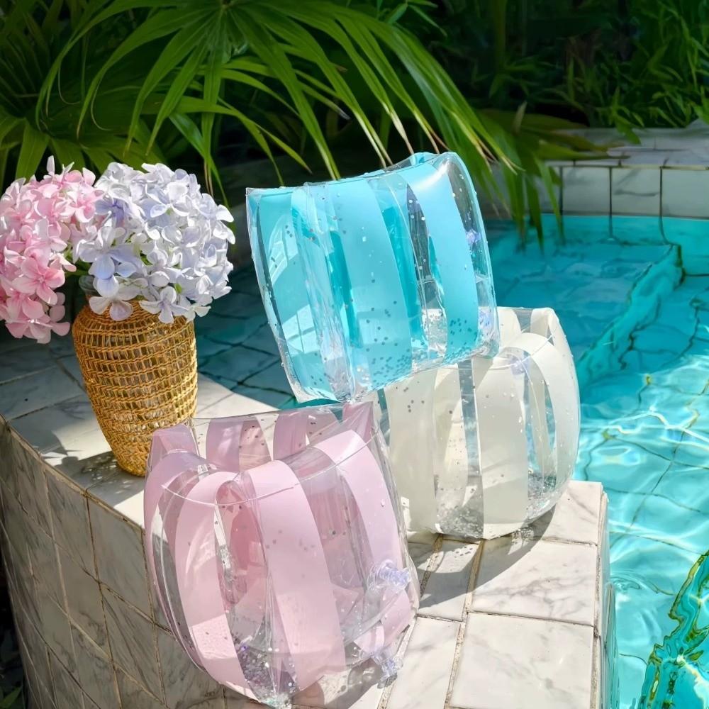 1Pair Buoyancy Aid Swim Arm Floaters PVC Swimming Arm Rings Inflatable Arm Bands  for Adults