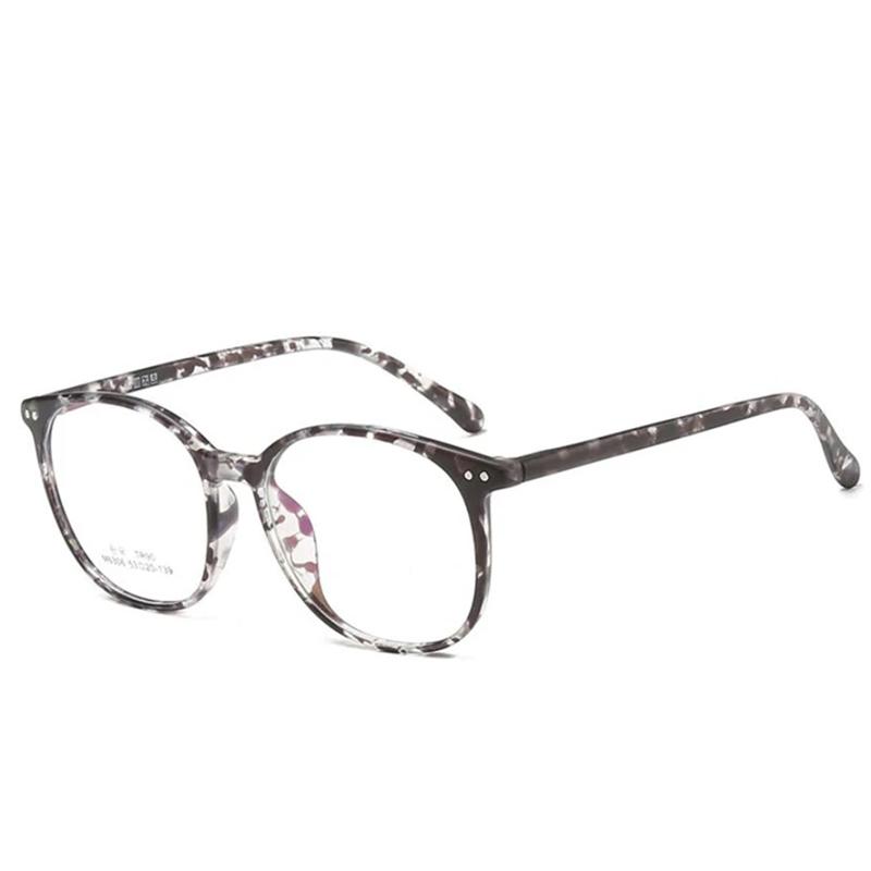 Gray Leopard Frame Oval Prescription Glasses Anti Blue Rays Photochromic Shortsighted Progressive Eyewear for Women Men