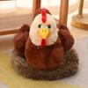 Chicken Mommy Farm Hen Plush with Henhouse Plushie with 10 Little Chicks Toys Gifts Surprise for Kids Birthday Party