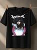 Bjork Portrait Futuristic Logo With Crouching Photo Graphic And Soft Pink Sve Accent Art Music Unisex All TShirt
