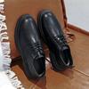 2025 autumn new small leather shoes men's British style lace-up trend men's shoes street retro trendy shoes 4888