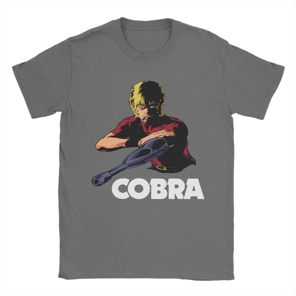 Space Adventure Cobra T Shirt Mens 100 Cotton Casual TShirts Round Neck Manga Anime Tee Shirt Short Sleeve Clothing Graphic