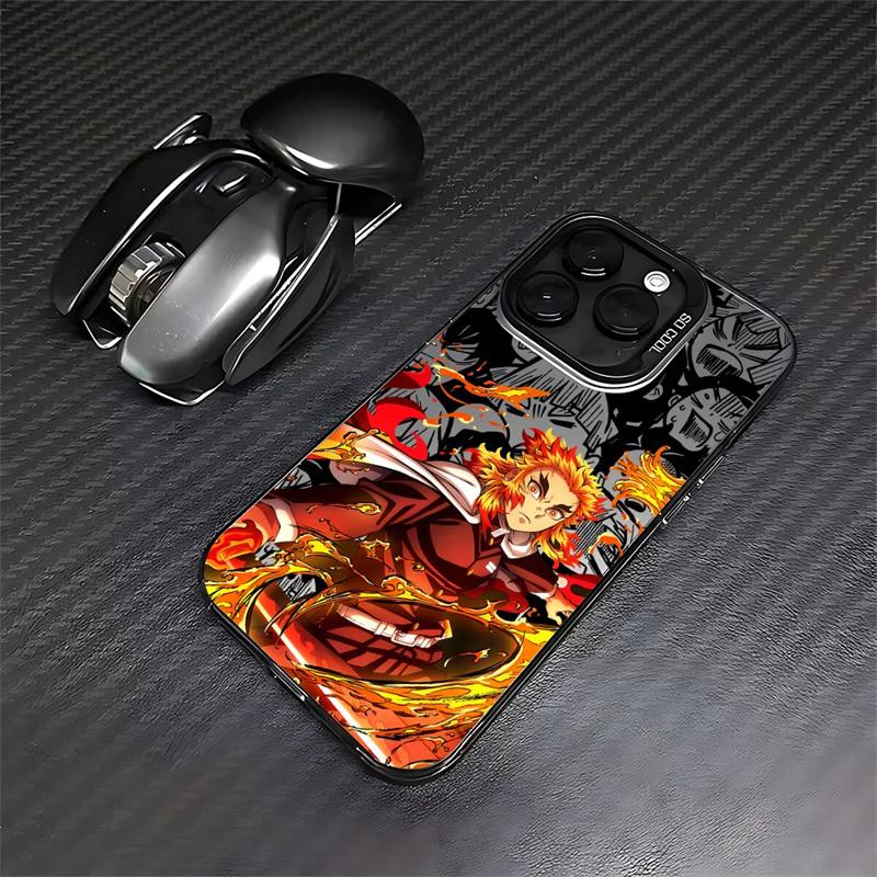 Demon Slayer Cartoon Anime Frosted Case for iPhone 17 Air 16 E 15 14 Plus 13 12 Mini 11 Pro Max Acrylic Sheet Silicone Cover