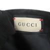 Pristine GUCCI Cap Logo Patch with Elastic Black Cotton Mens 751400 Used