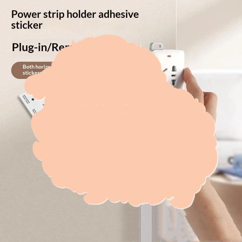 5/10PCS Removable Self-Adhesive Power Strip Fixer Wall Mount Desktop Socket Holder Cable Organizer