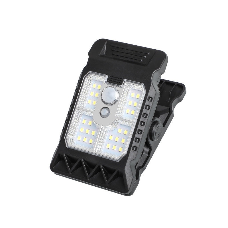 1PCS Outdoor LED Solar Clip Light Portable Waterproof Body Sensor Lamp Courtyard Garden Lamp Patio Home Camping Wall Lights