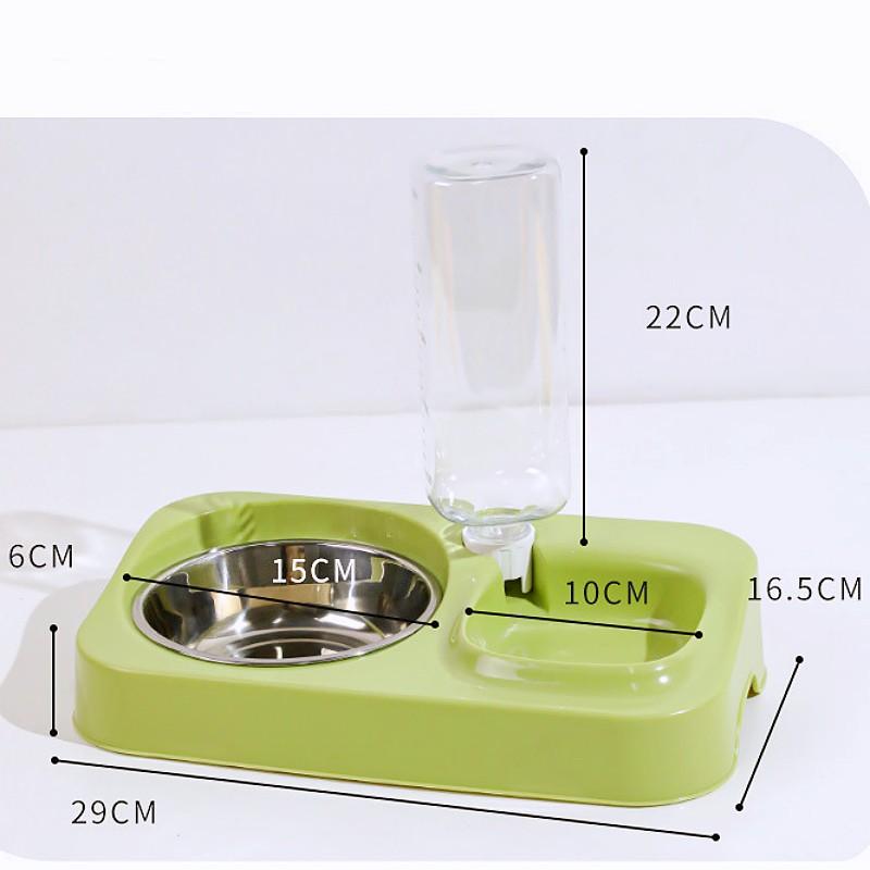 Dog Bowls Stainless Steel Dog Food Bowl Automatic Cat Drinking Bowl Double Bowls for Dogs Feeding Detachable Dogs Water Bowl