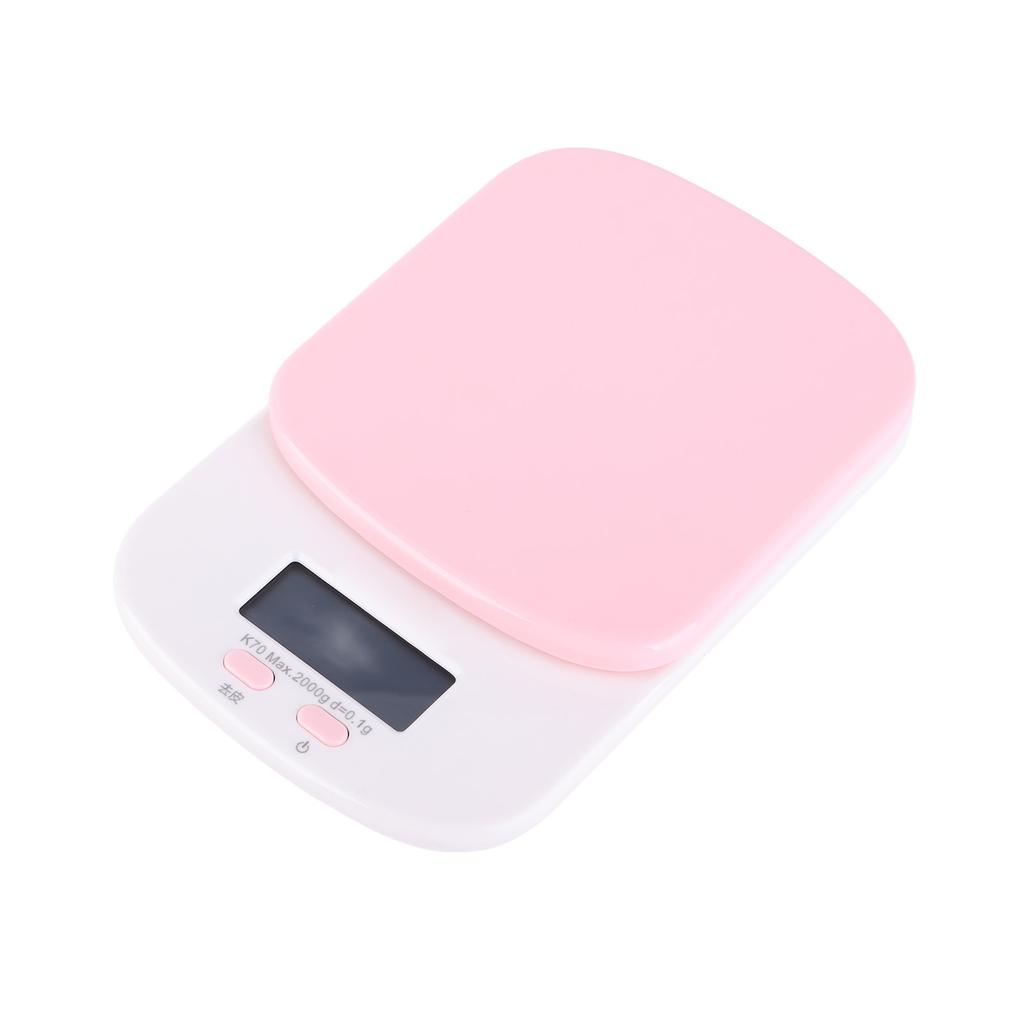 DIY Kitchen Electronic Scale 0.1g HighAccuracy Portable Mini Scale for Kitchen Home(Pink )