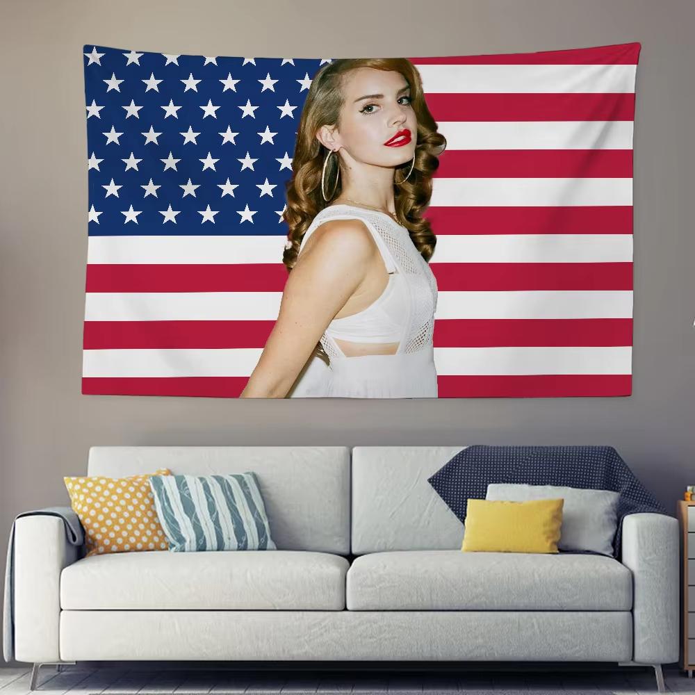 LLana Del Rey Singer Tapestry Wall Hanging for Bedroom Dormitory Living Room Holiday Home Party Club Decorative Background