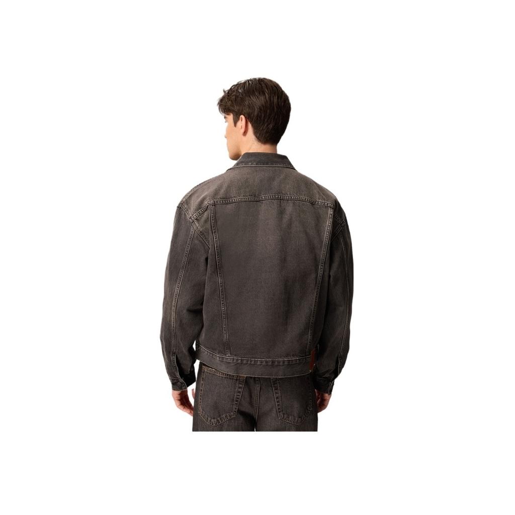 Calvin Klein Retro American Denim Jacket Men Jackets Denim-Gray 4RB796G